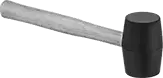 An image of a rubber mallet, representing professional hardscaping services.